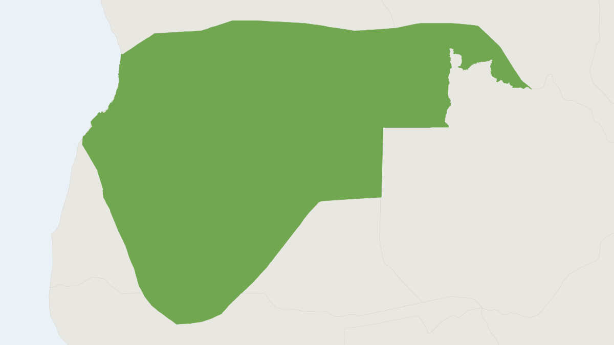 Range map of the Bocage's Mole-Rat (Fukomys bocagei) covering Angola and Democratic Republic of the Congo