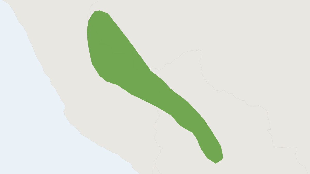 Range map of the Bolivian Bamboo Rat (Dactylomys boliviensis)