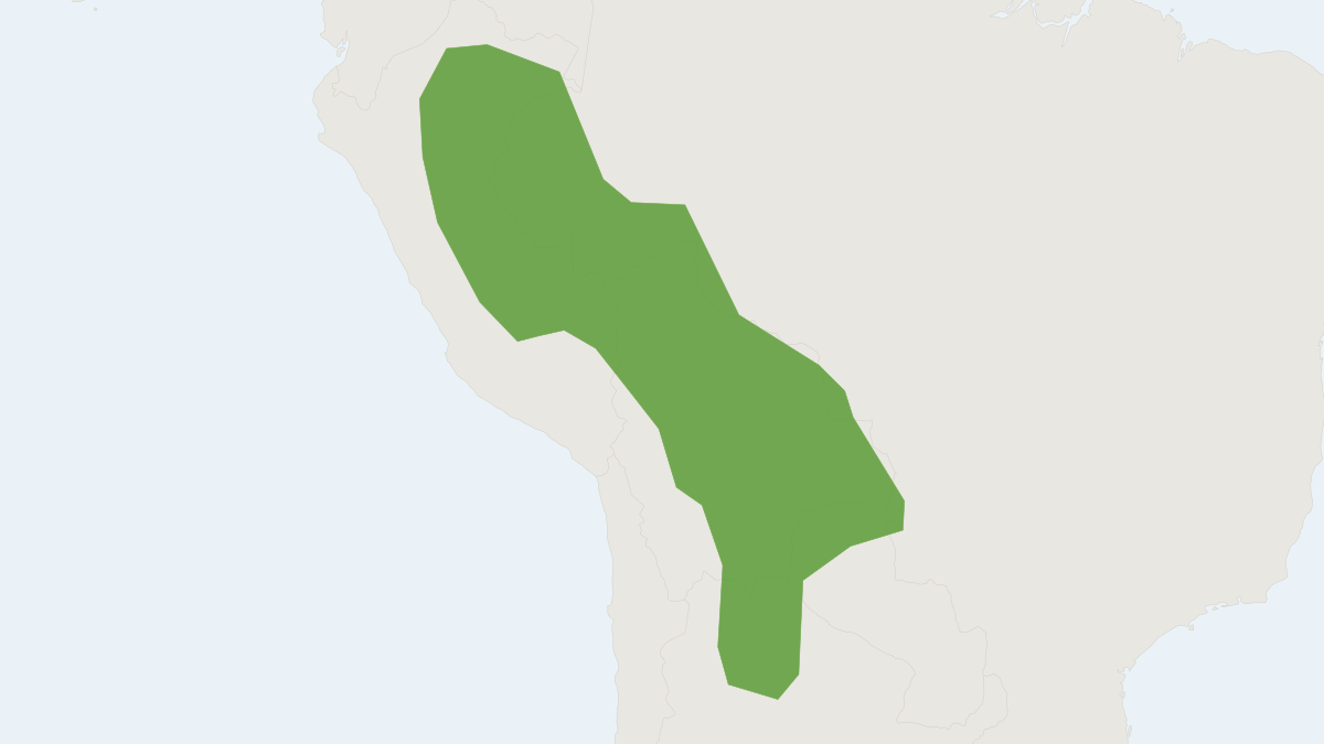 Range map of the Bolivian Squirrel (Sciurus ignitus)