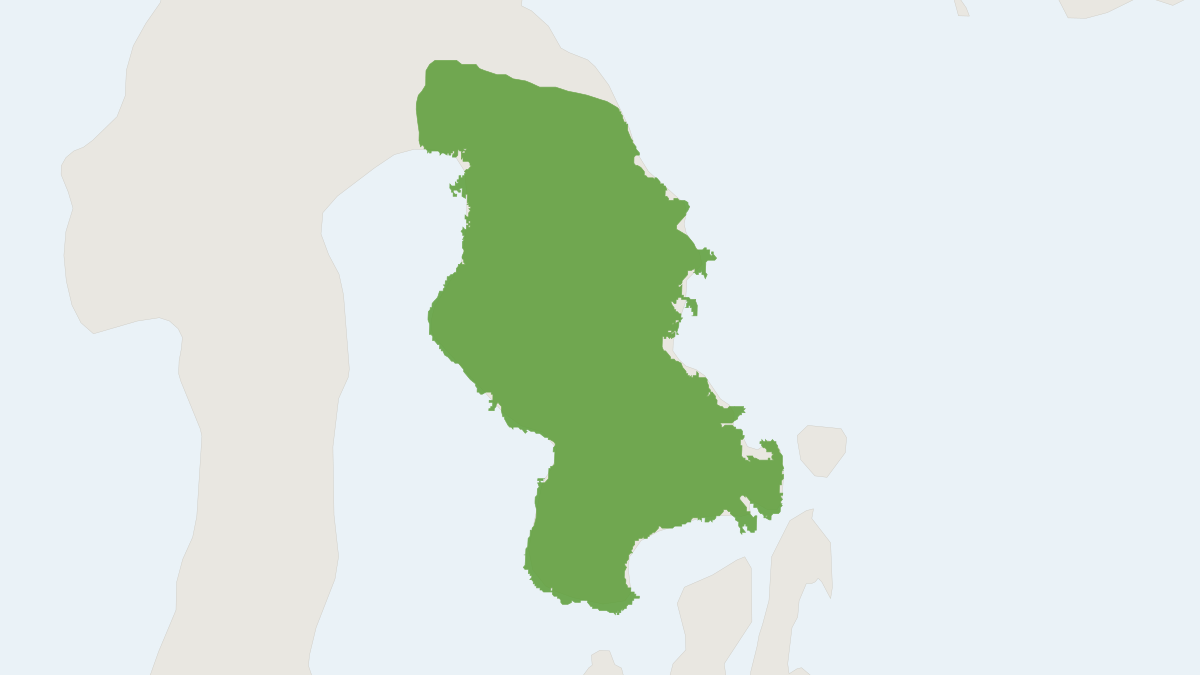 Range map of the Booted Macaque (Macaca ochreata)