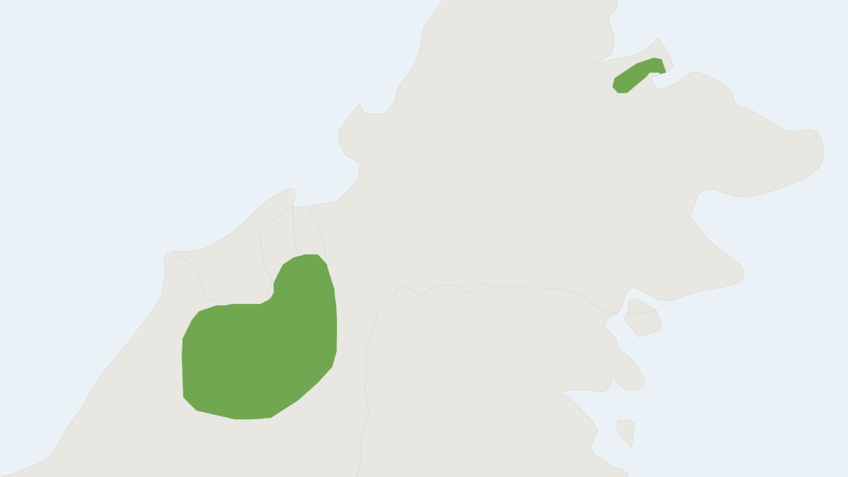 Range map of the Bornean Pygmy Shrew (Suncus hosei)