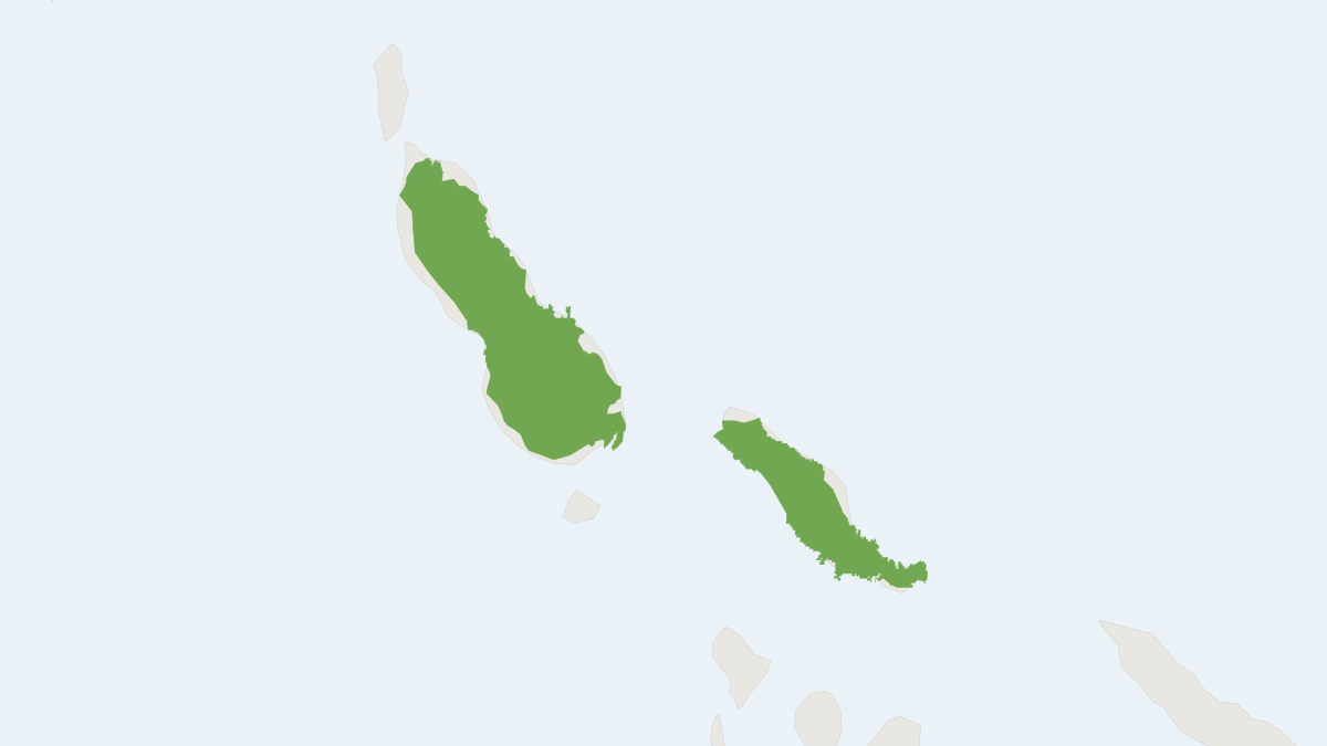 Range map of the Bougainville Giant Rat (Solomys salebrosus)