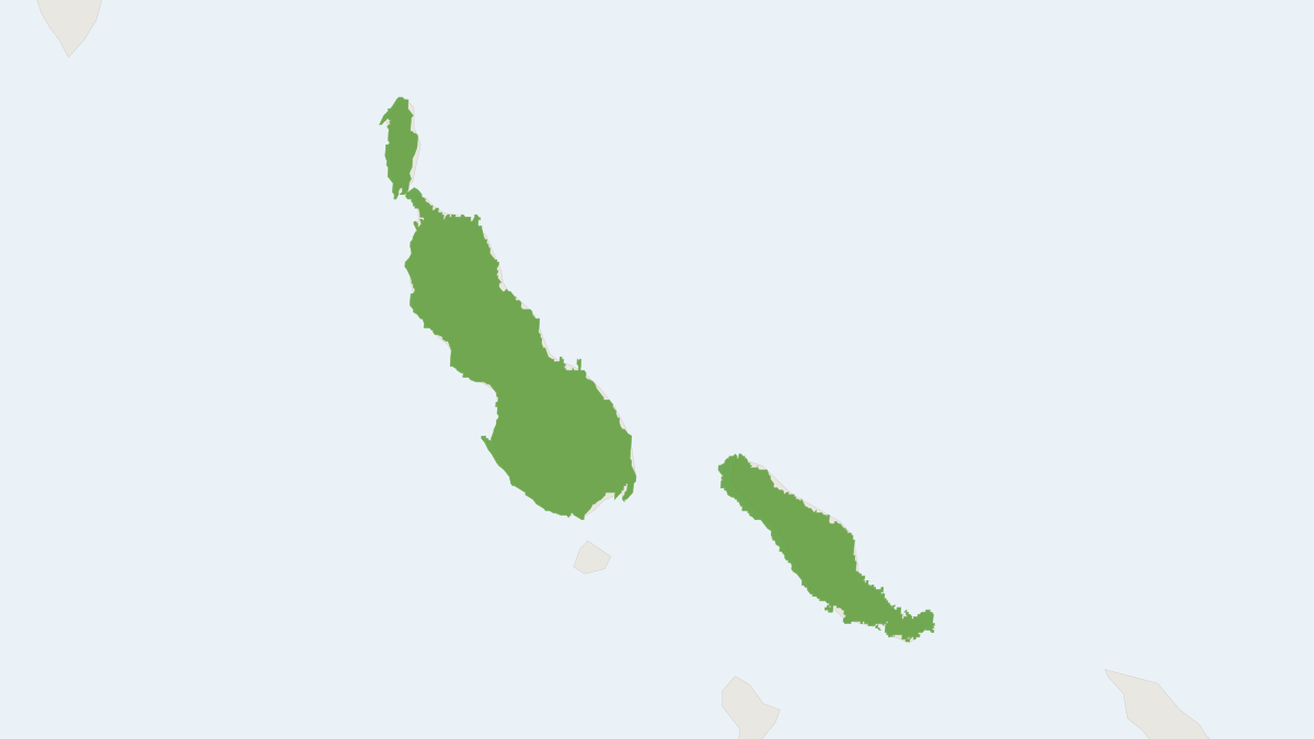 Range map of the Bougainville Melomys (Melomys bougainville)
