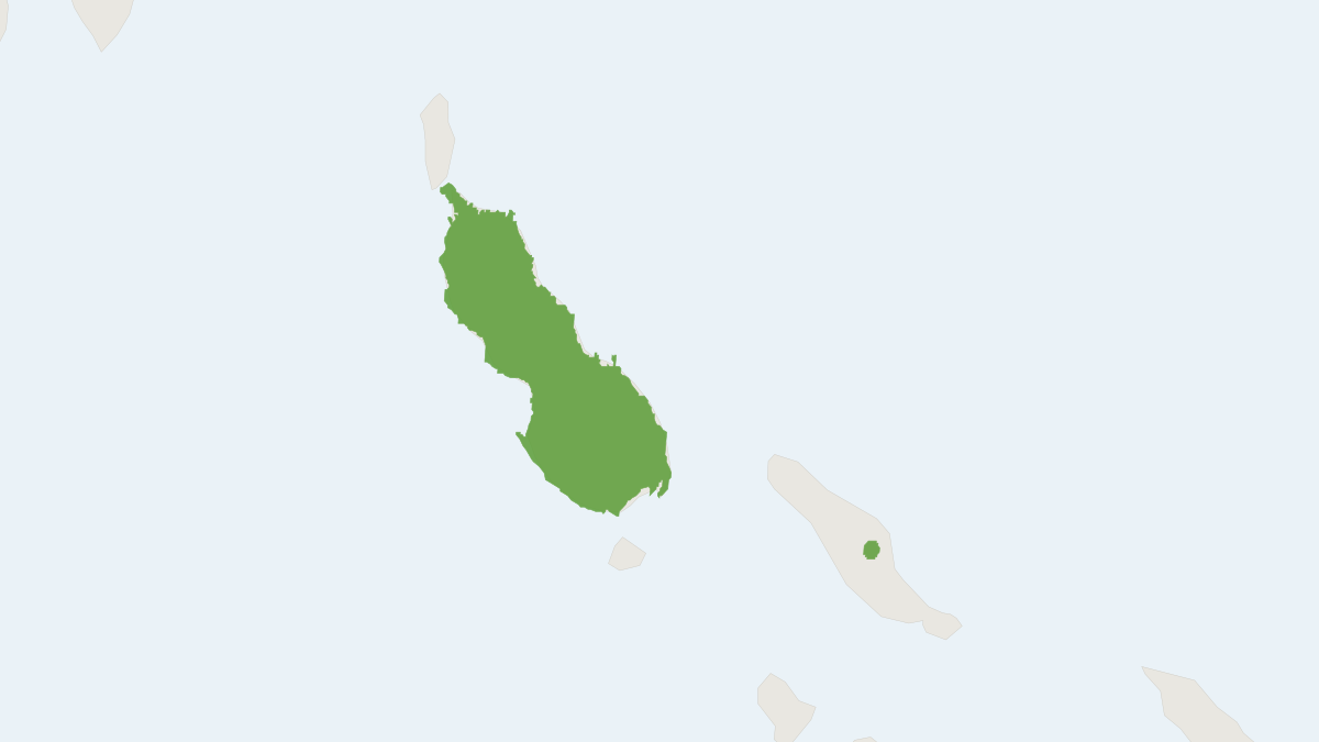 Range map of the Bougainville Monkey-faced Bat (Pteralopex anceps)