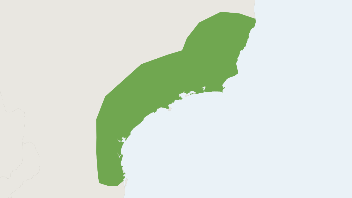 Range map of the Brazilian Arboreal Mouse (Rhagomys rufescens)