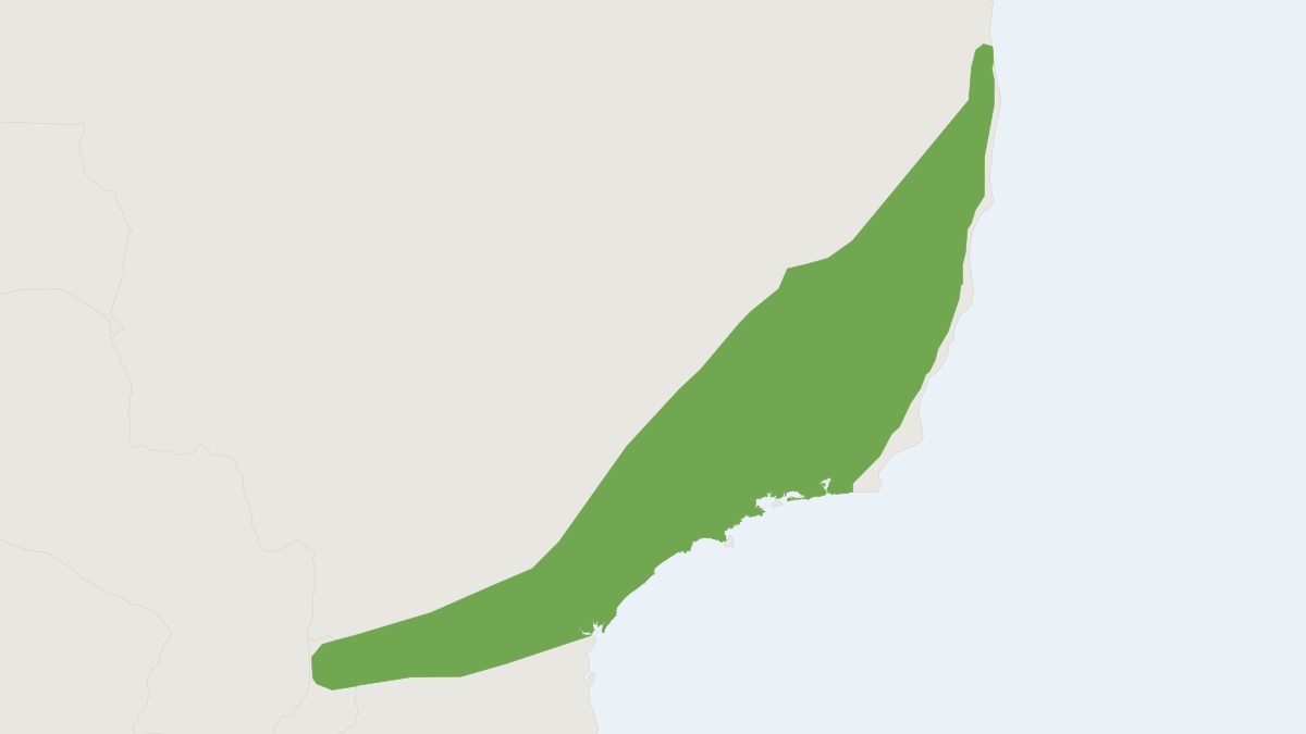 Range map of the Brazilian Shrew Mouse (Blarinomys breviceps) covering Brazil