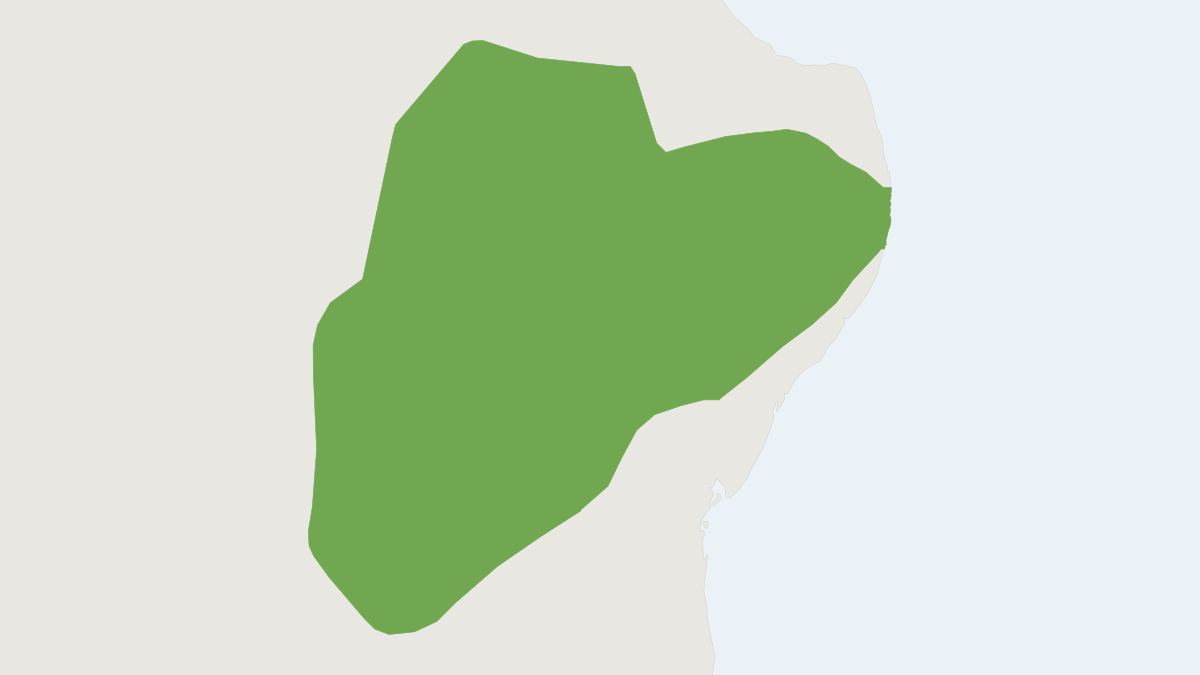 Range map of the Brazilian Three-banded Armadillo (Tolypeutes tricinctus)