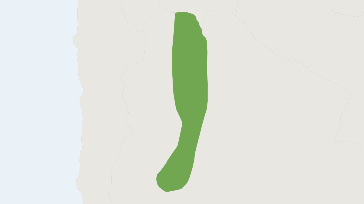 Range map of the Brenda’s Colilargo (Oligoryzomys brendae)