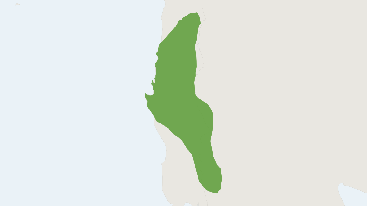 Range map of the Bridges's Degu (Octodon bridgesi)