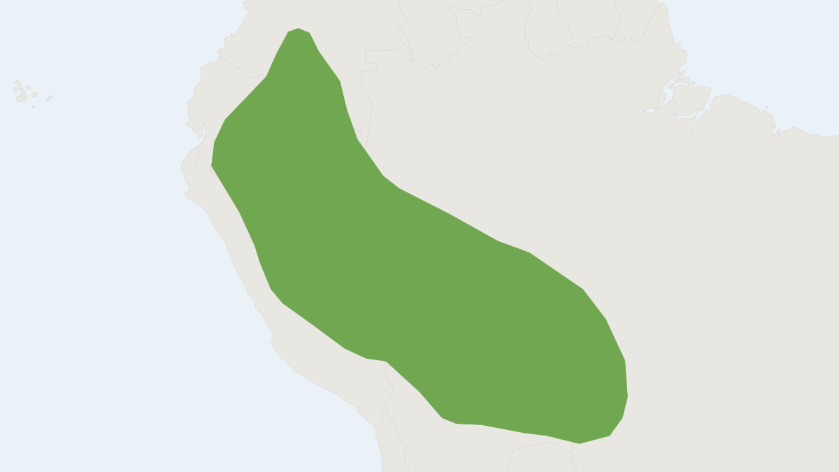 Range map of the Bristly Mouse (Neacomys spinosus)