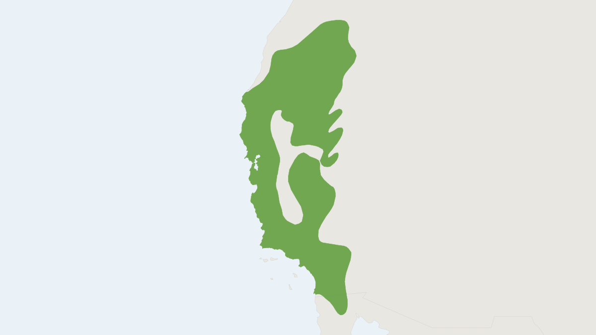 Range map of the Broad-footed Mole (Scapanus latimanus)