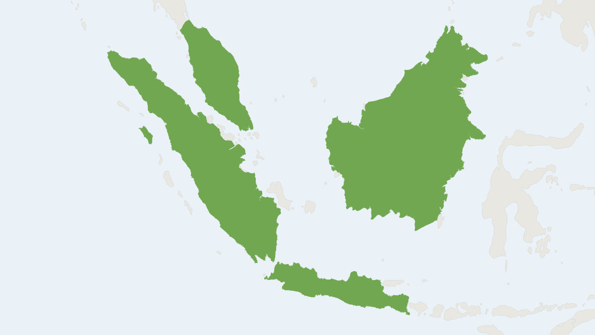 Range map of the Brown Tube-nosed Bat (Murina suilla)