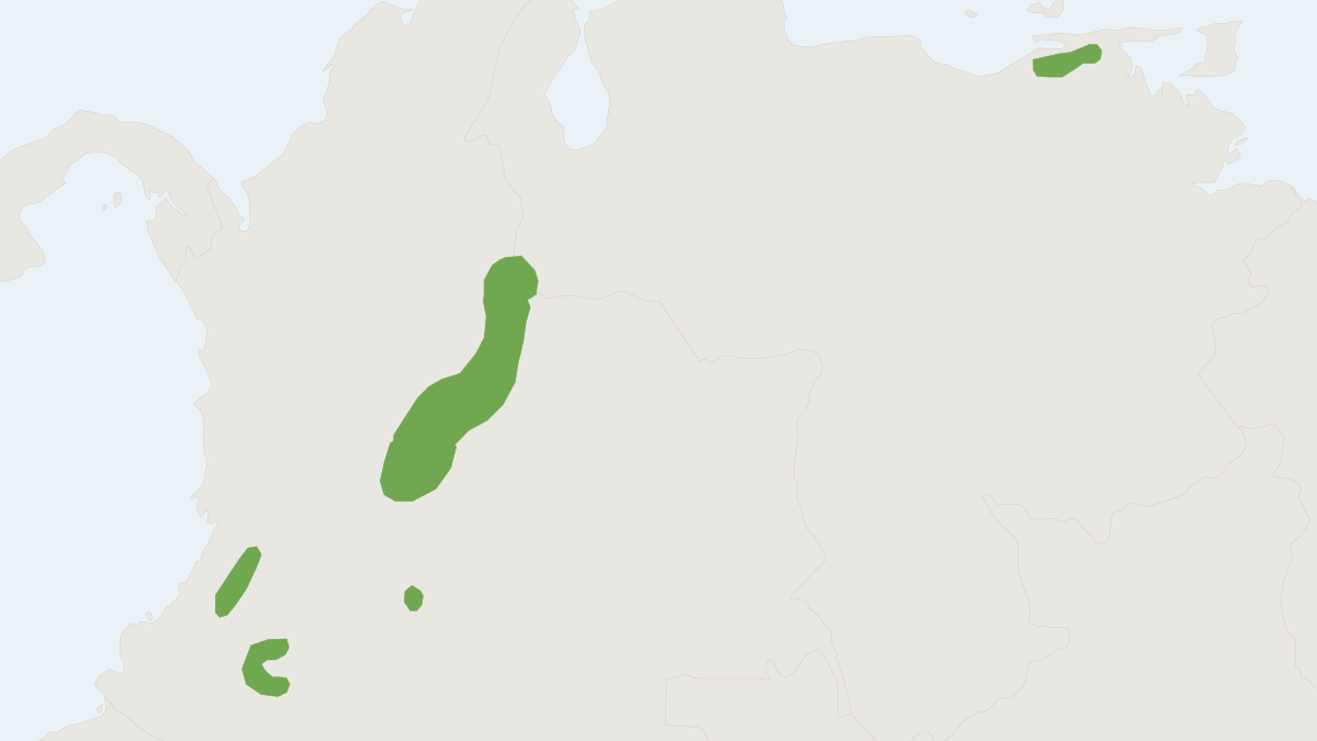 Range map of the Buff-bellied Climbing Mouse (Rhipidomys fulviventer)