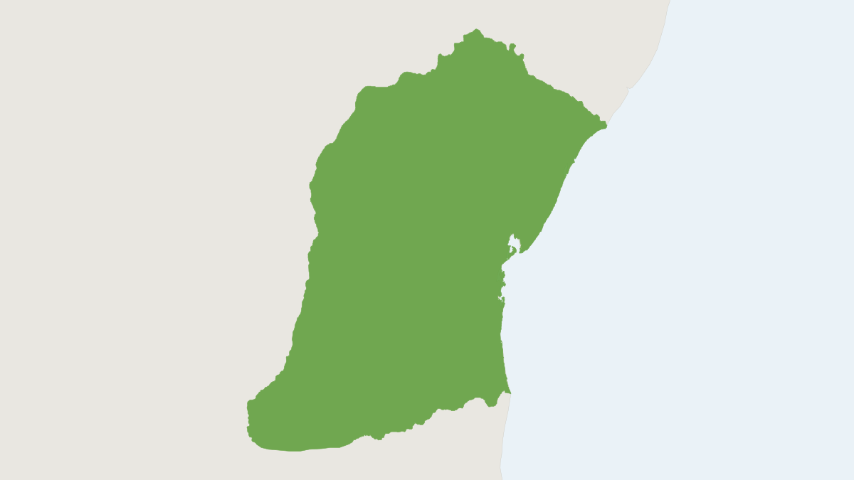 Range map of the Buff-headed Capuchin (Sapajus xanthosternos) covering Brazil
