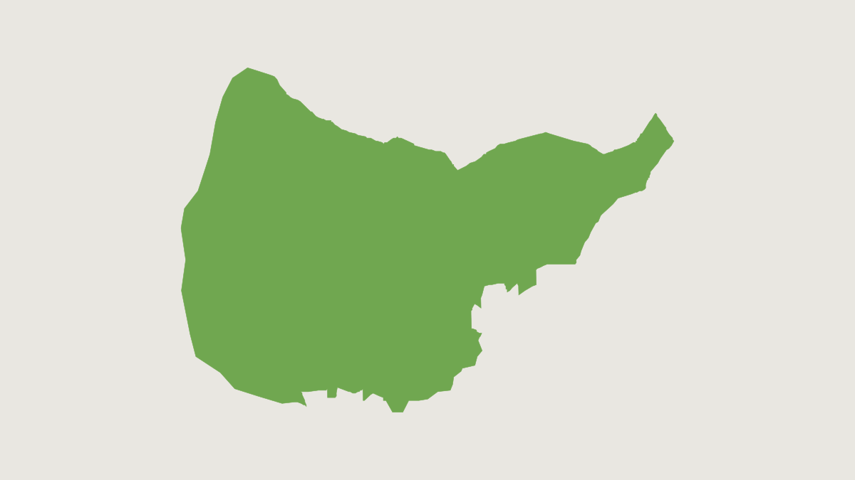 Range map of the Buffy Saki (Pithecia albicans)