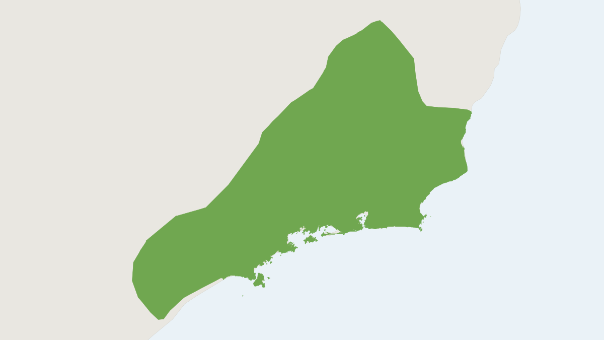 Range map of the Buffy-tufted-ear Marmoset (Callithrix aurita) covering Brazil