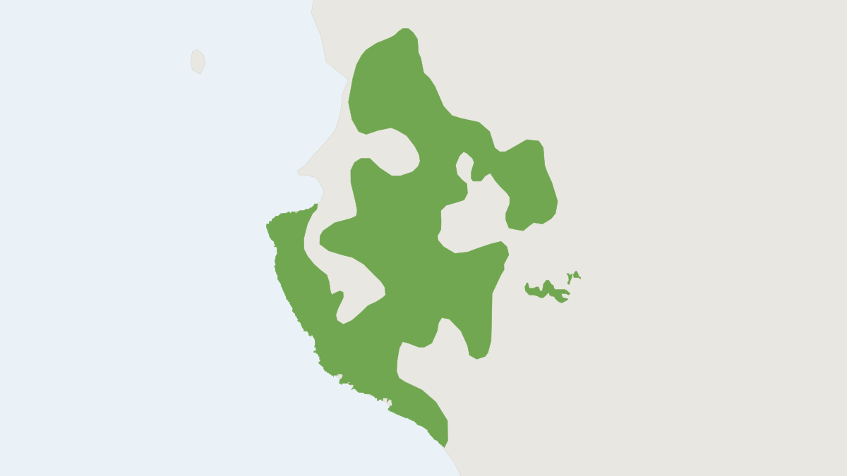 Range map of the Buller's Pocket Gopher (Pappogeomys bulleri)