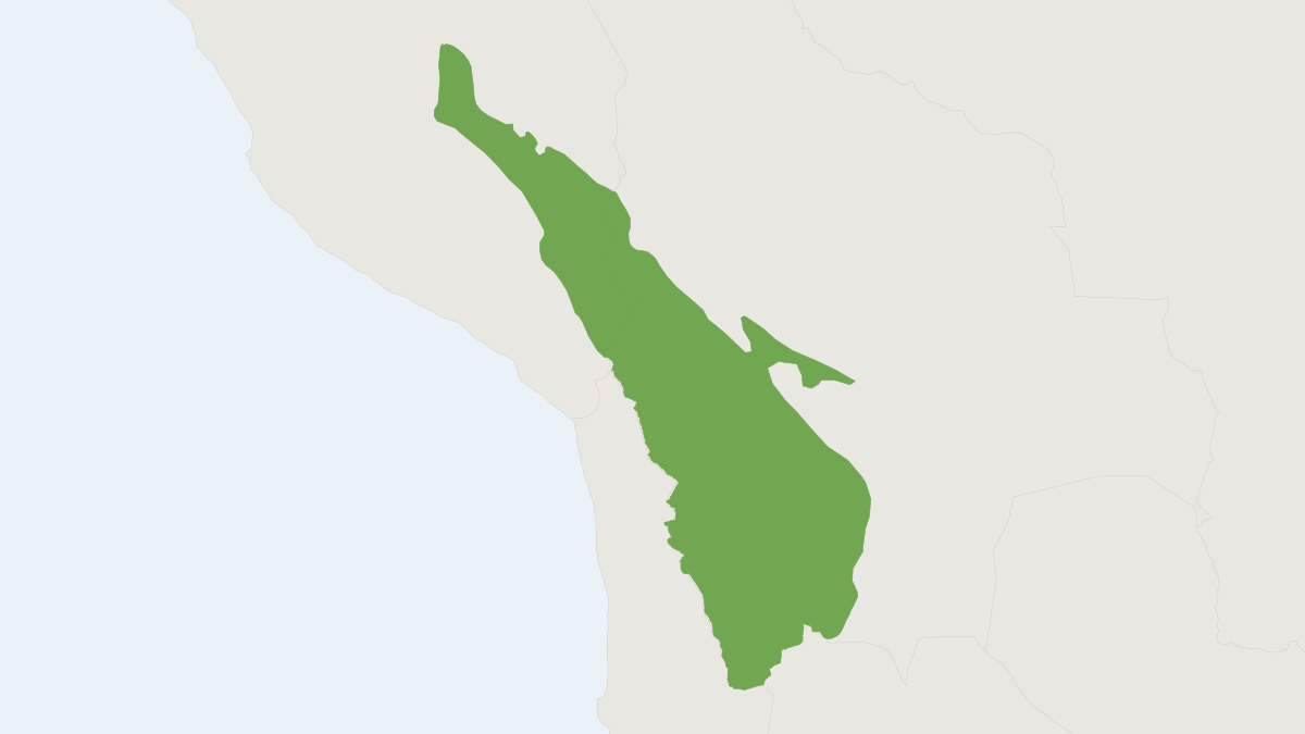 Range map of the Bunchgrass Leaf-eared Mouse (Phyllotis osilae)