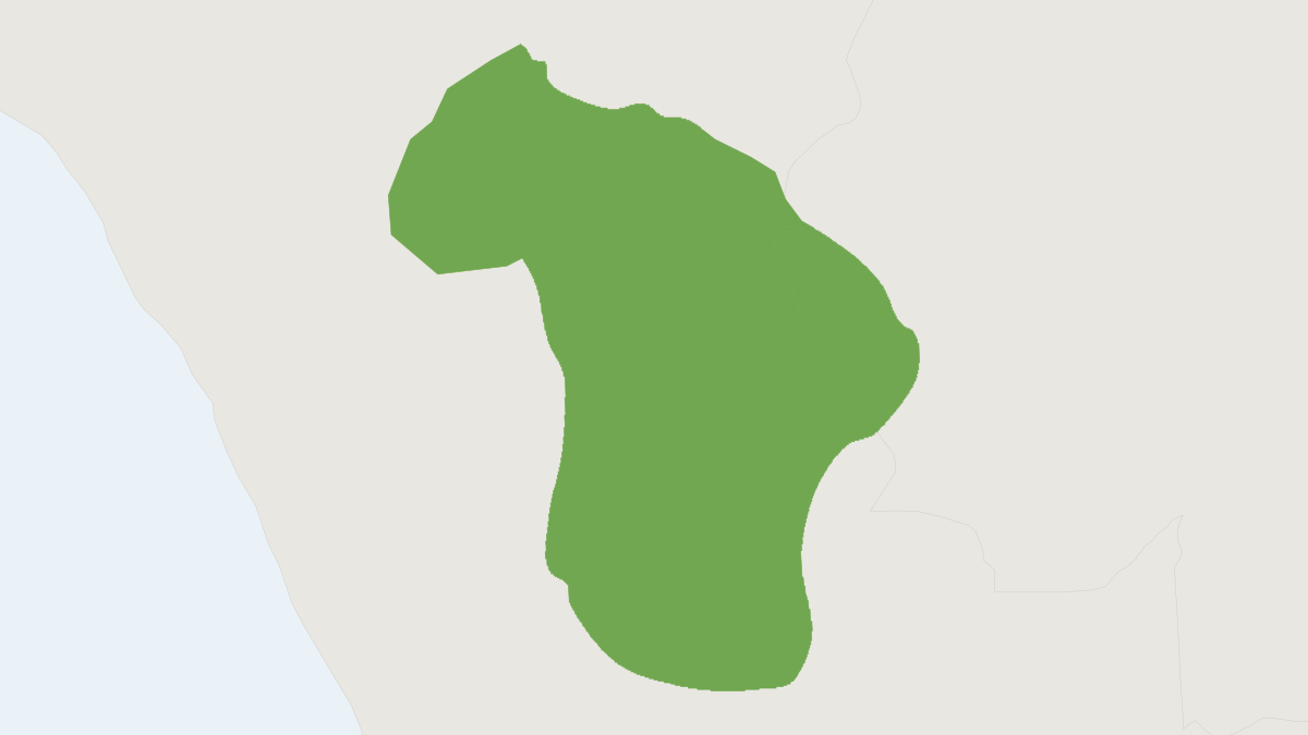 Range map of the Burnished Saki (Pithecia inusta)