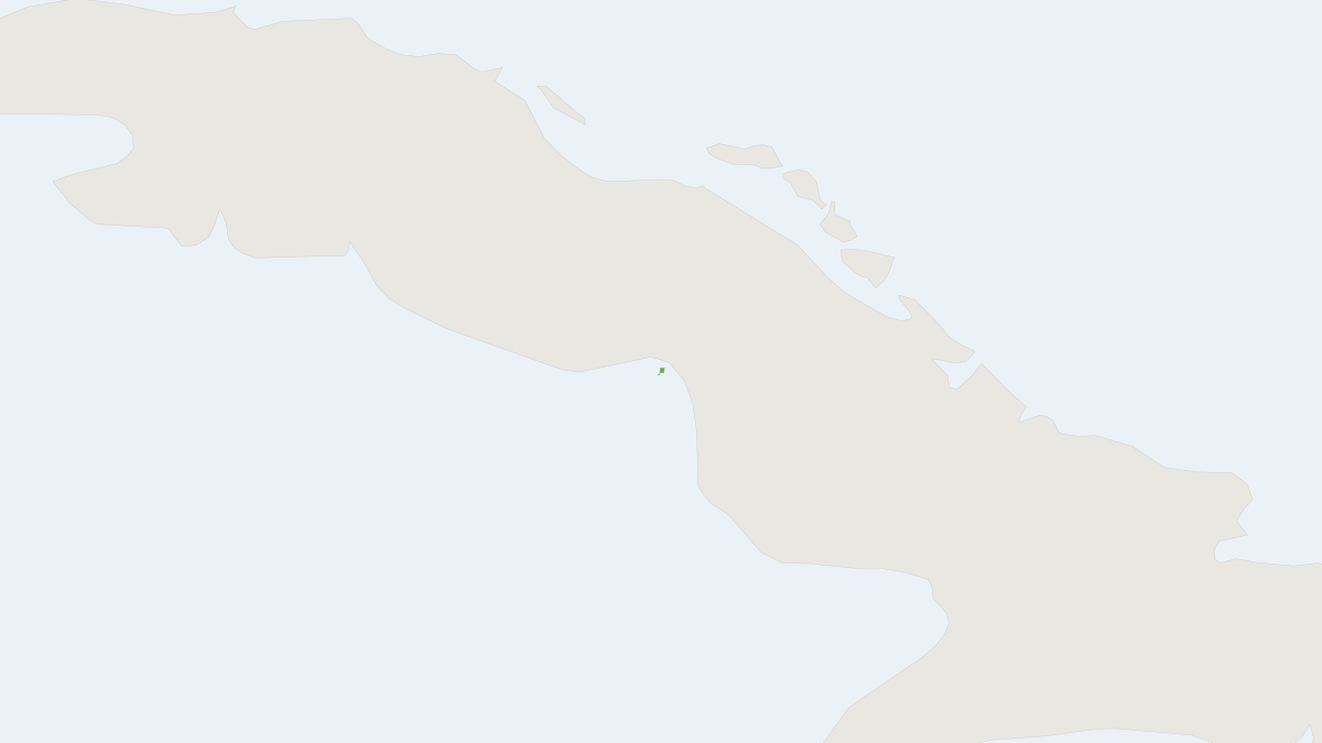 Range map of the Cabrera's Hutia (Mesocapromys angelcabrerai)