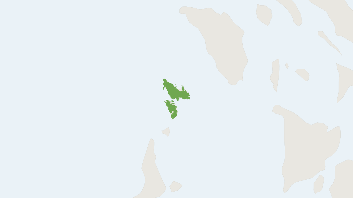 Range map of the Calamian Deer (Axis calamianensis) covering Philippines