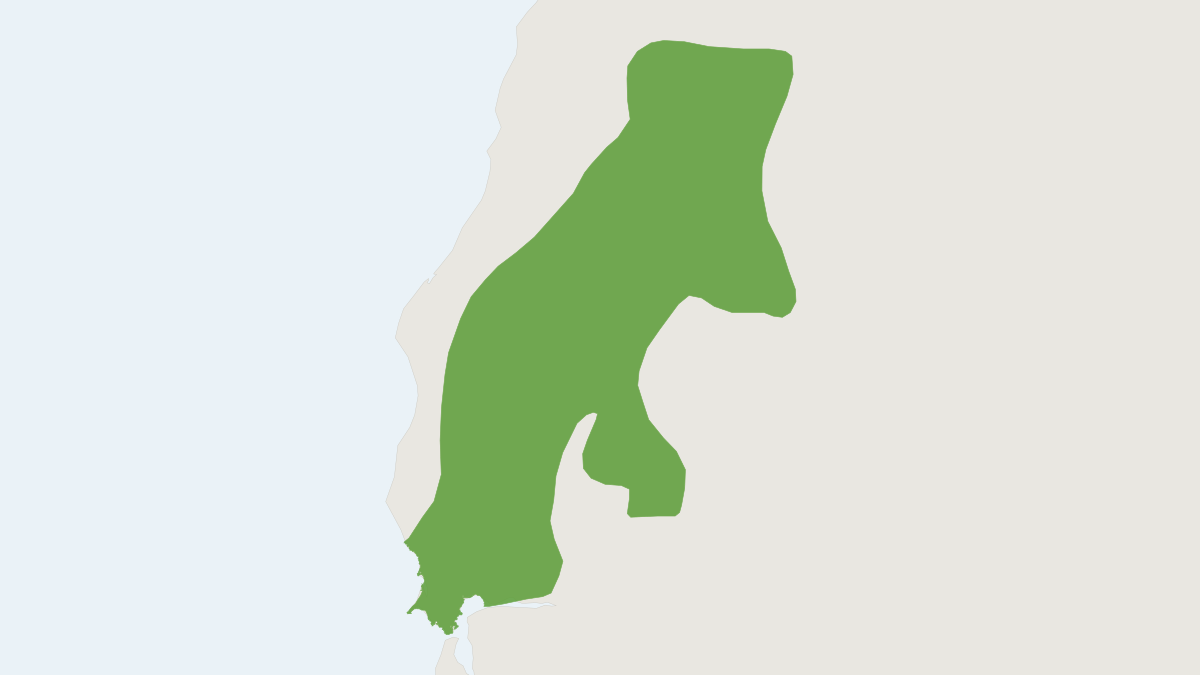Range map of the California Kangaroo Rat (Dipodomys californicus)
