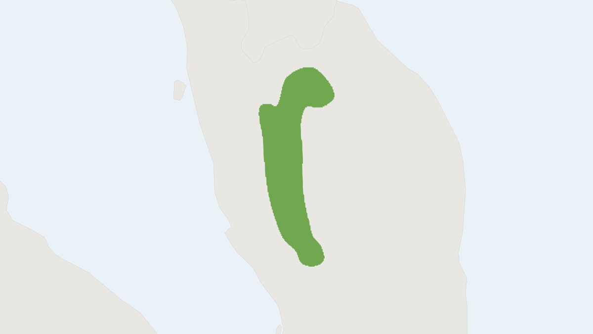 Range map of the Cameron Highlands Niviventer (Niviventer cameroni)