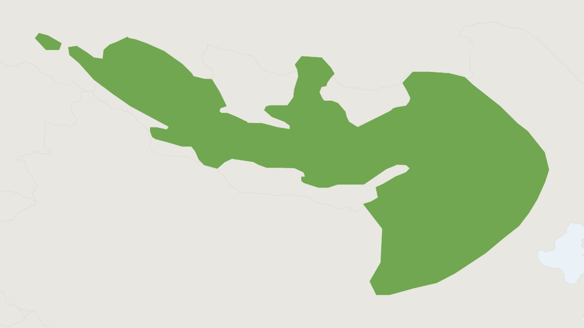 Range map of the Campbell's Hamster (Phodopus campbelli)