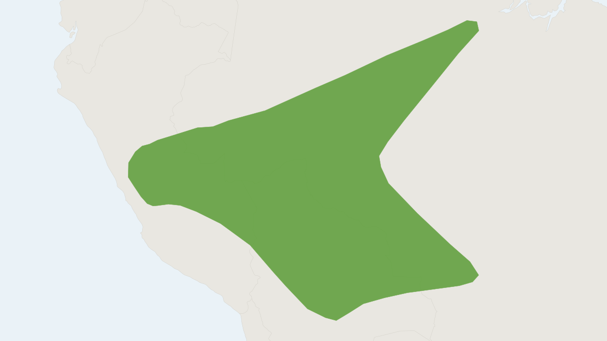 Range map of the Carollia benkeithi (Carollia benkeithi)