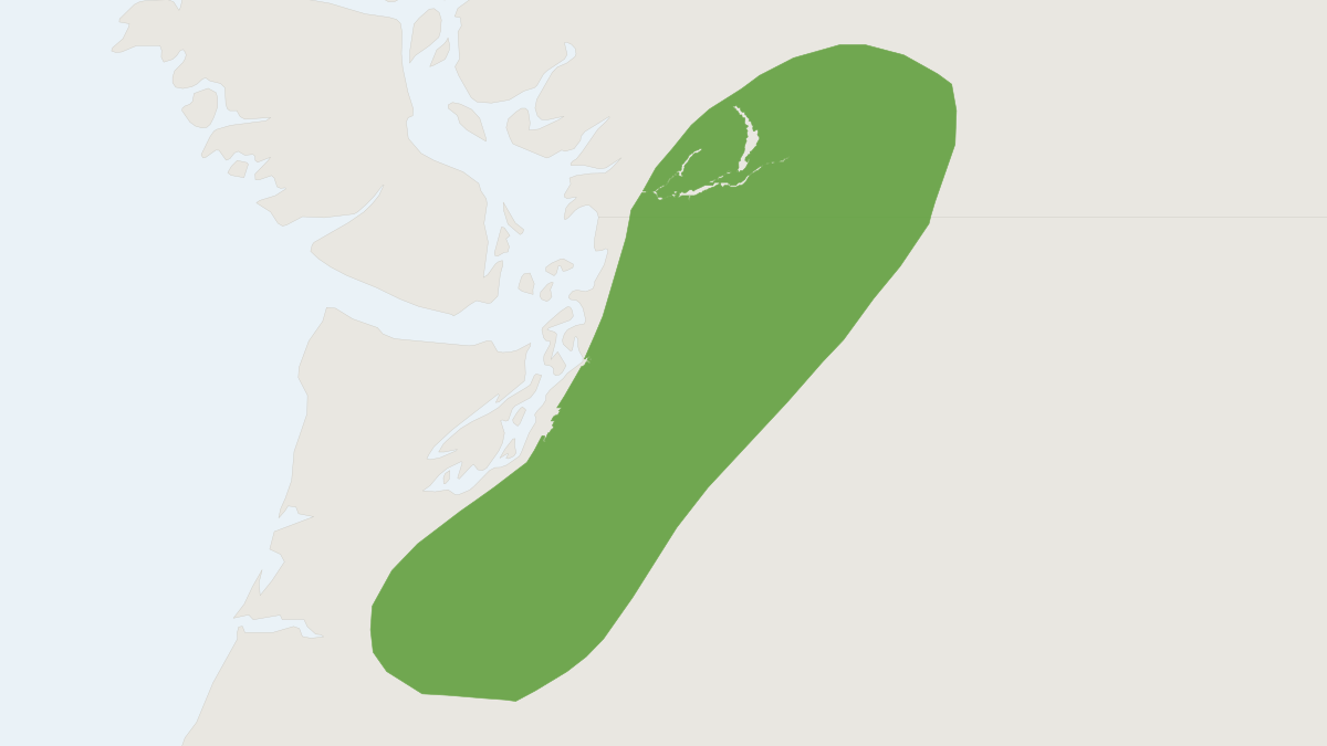 Range map of the Cascade Golden-mantled Ground Squirrel (Callospermophilus saturatus)