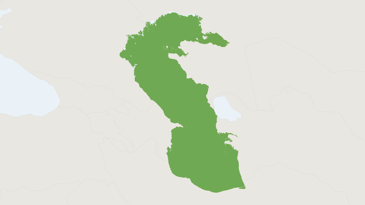 Range map of the Caspian Seal (Pusa caspica)