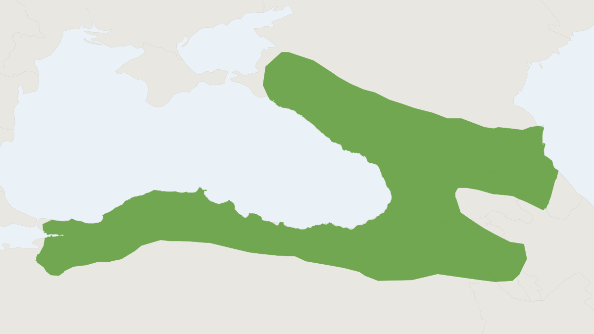 Range map of the Caucasian Shrew (Sorex satunini)