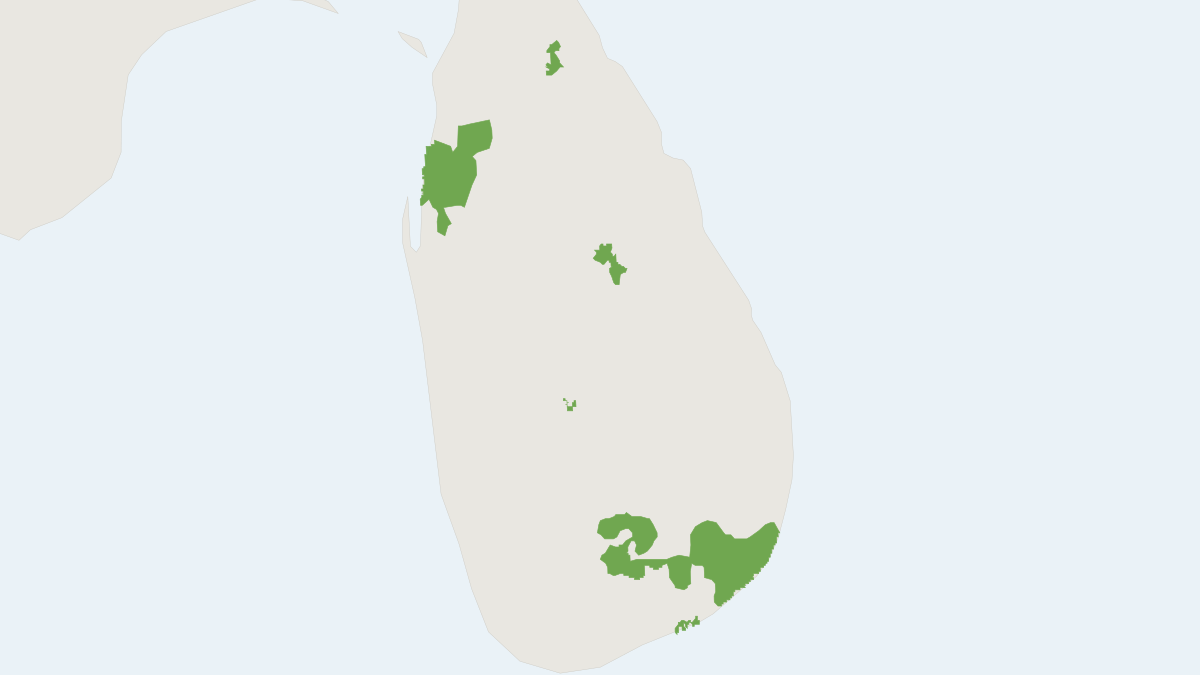 Range map of the Ceylon Spiny Mouse (Mus fernandoni)