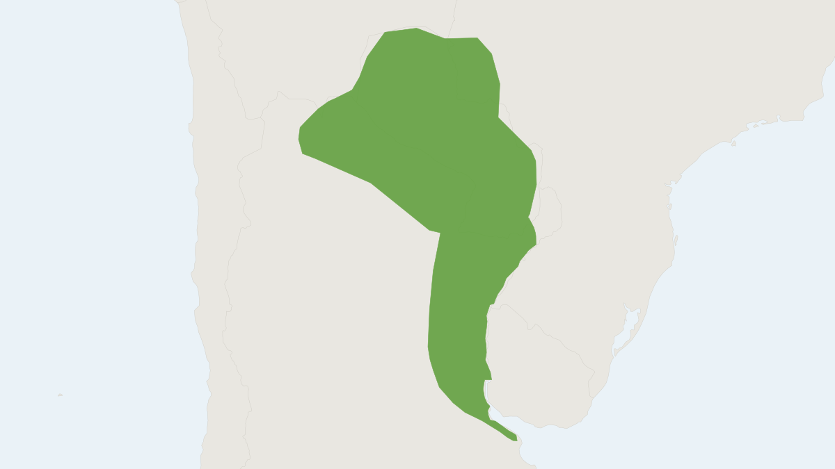 Range map of the Chacoan Mouse Opossum (Cryptonanus chacoensis)