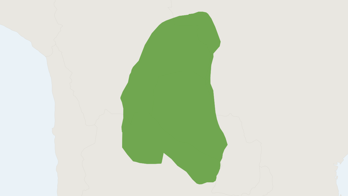 Range map of the Chacoan Pygmy Rice Rat (Oligoryzomys chacoensis)