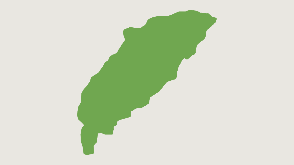Range map of the Chestnut-bellied Titi (Plecturocebus caligatus)