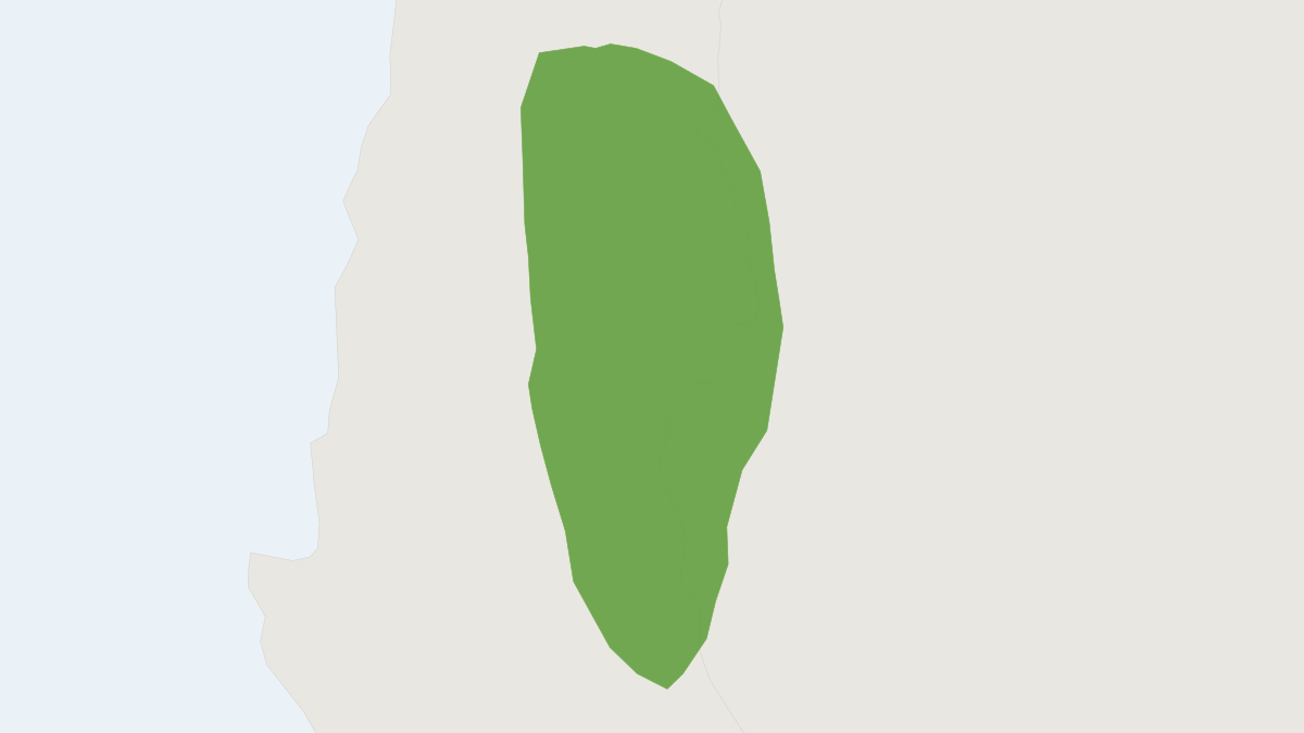 Range map of the Chilean Rock Rat (Aconaemys fuscus) covering Argentina and Chile