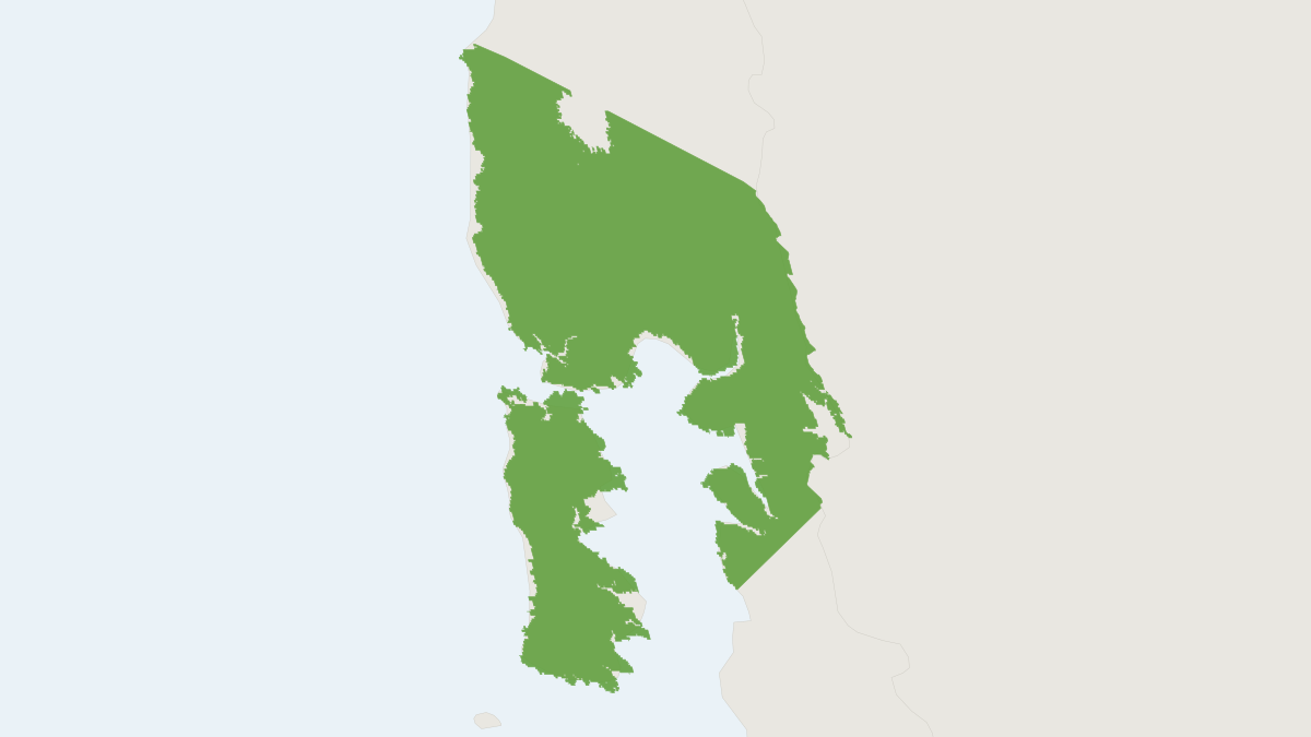 Range map of the Chilean Shrew Opossum (Rhyncholestes raphanurus)
