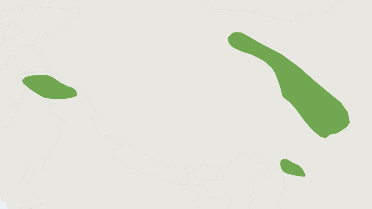 Range map of the Chinese Birch Mouse (Sicista concolor)