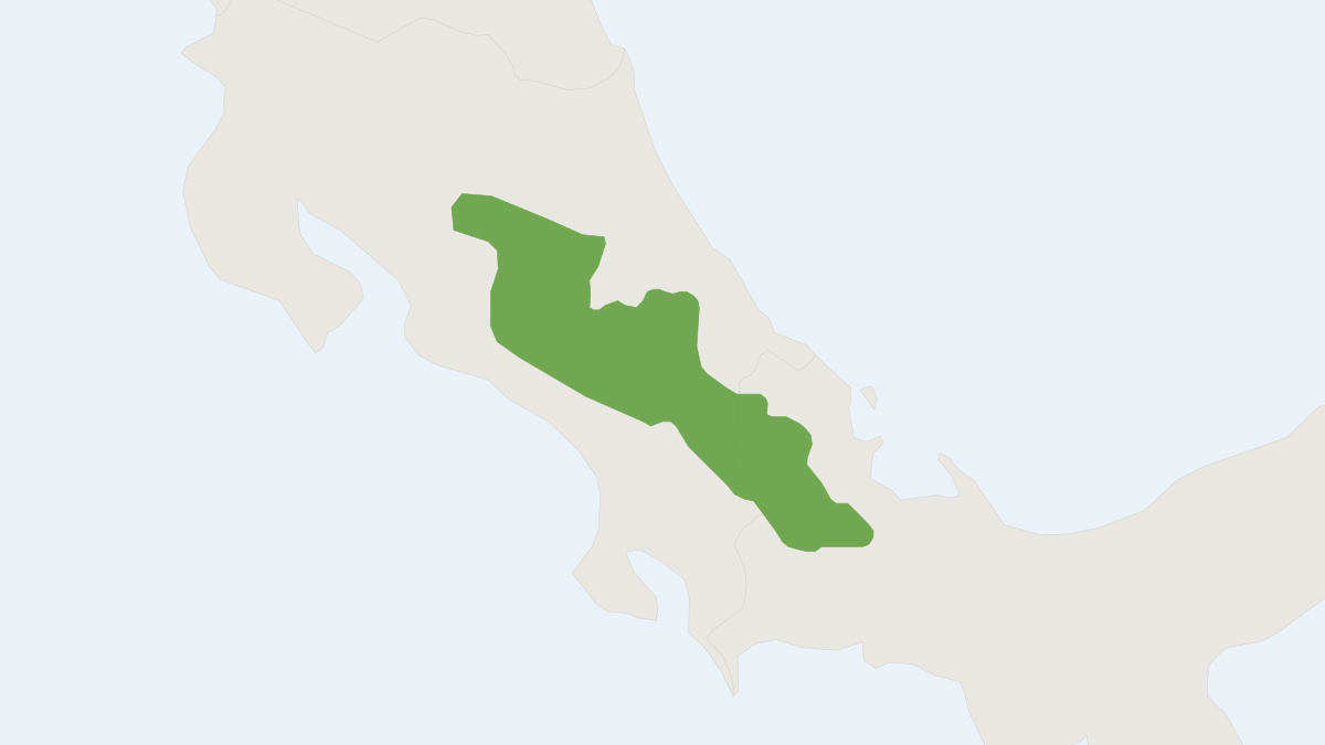Range map of the Chiriqui Harvest Mouse (Reithrodontomys creper)