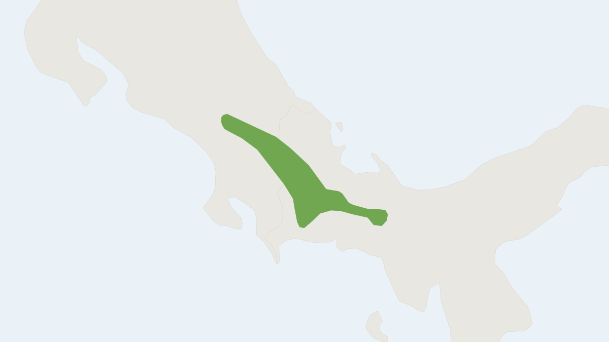 Range map of the Chiriqui Pocket Gopher (Orthogeomys cavator)