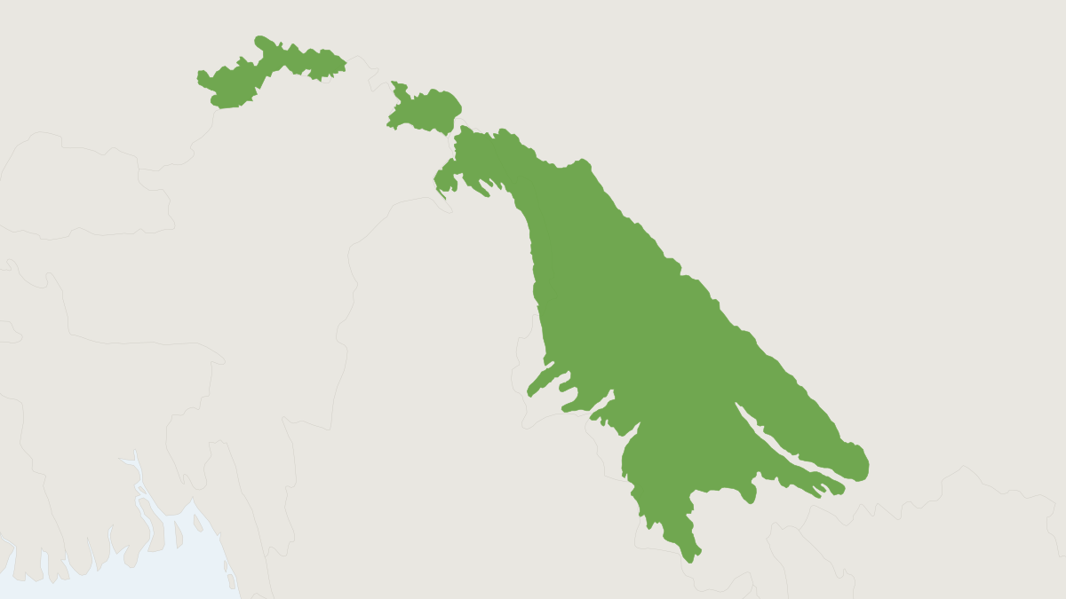 Range map of the Clarke's Vole (Neodon clarkei)