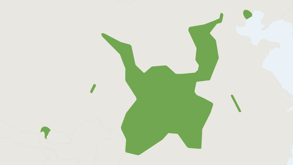 Range map of the Complex-toothed Flying Squirrel (Trogopterus xanthipes)