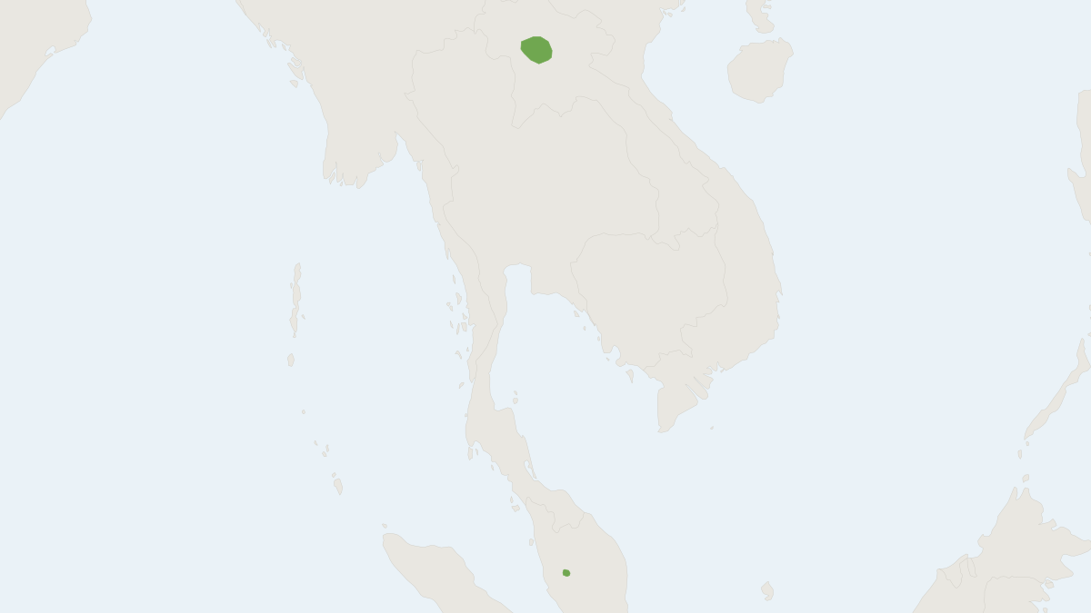 Range map of the Convex Horseshoe Bat (Rhinolophus convexus)
