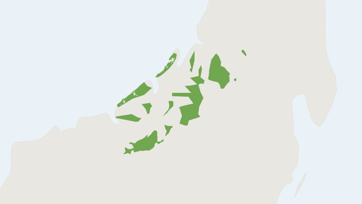 Range map of the Coquerel's Sifaka (Propithecus coquereli)
