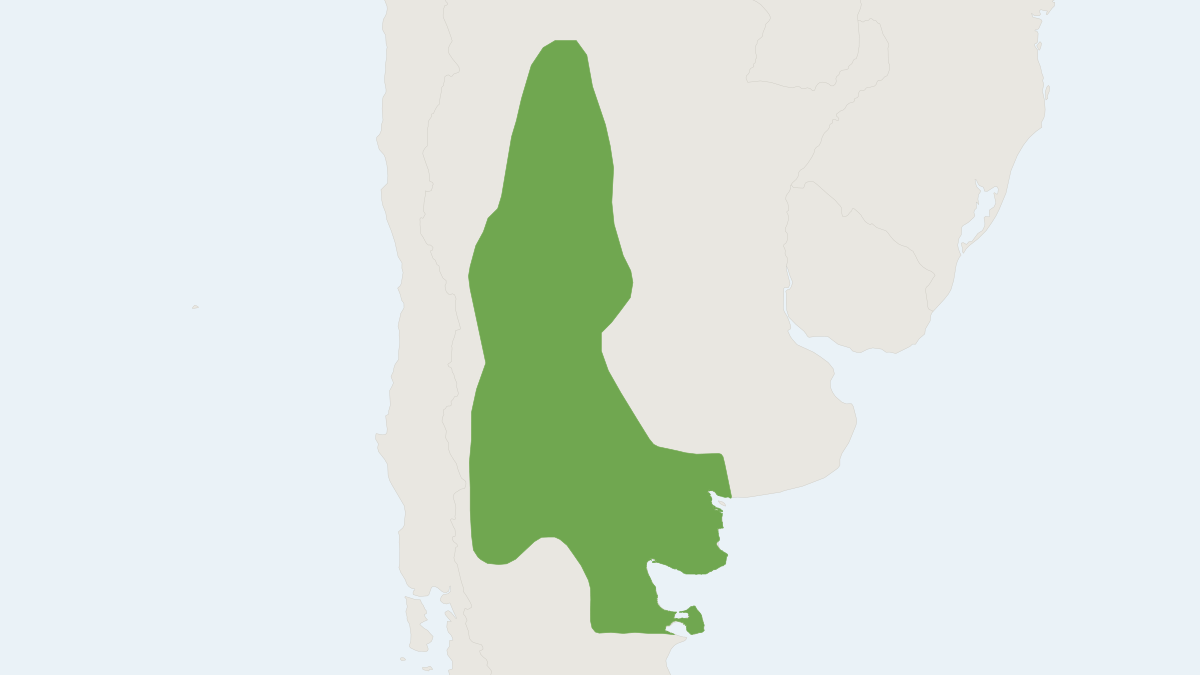 Range map of the Córdoba Akodont (Akodon dolores)