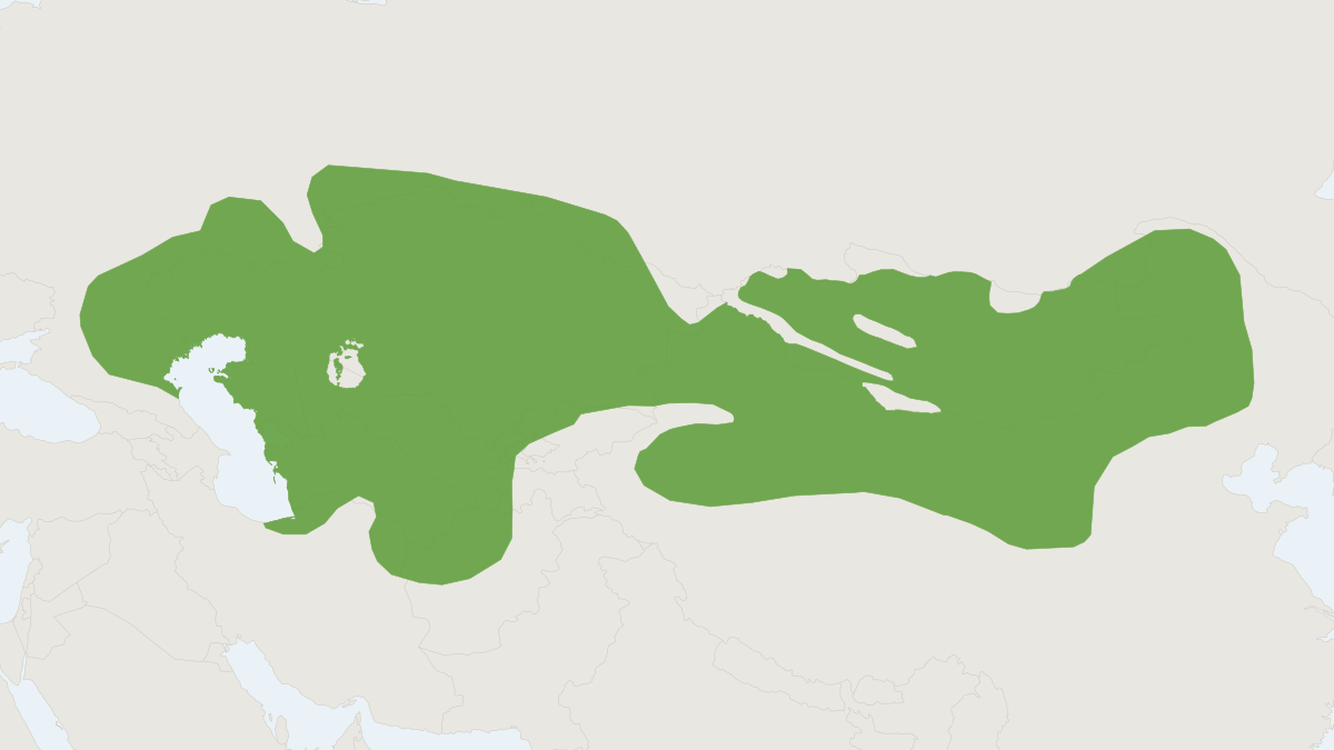Range map of the Corsac Fox (Vulpes corsac)