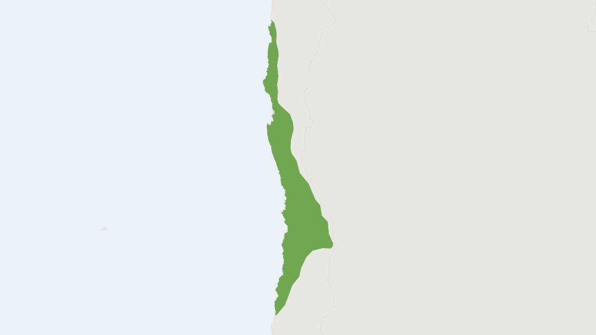 Range map of the Coruro (Spalacopus cyanus)