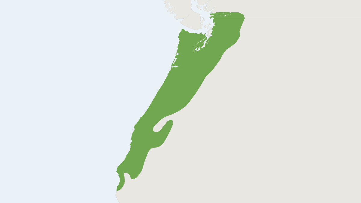 Range map of the Creeping Vole (Microtus oregoni)
