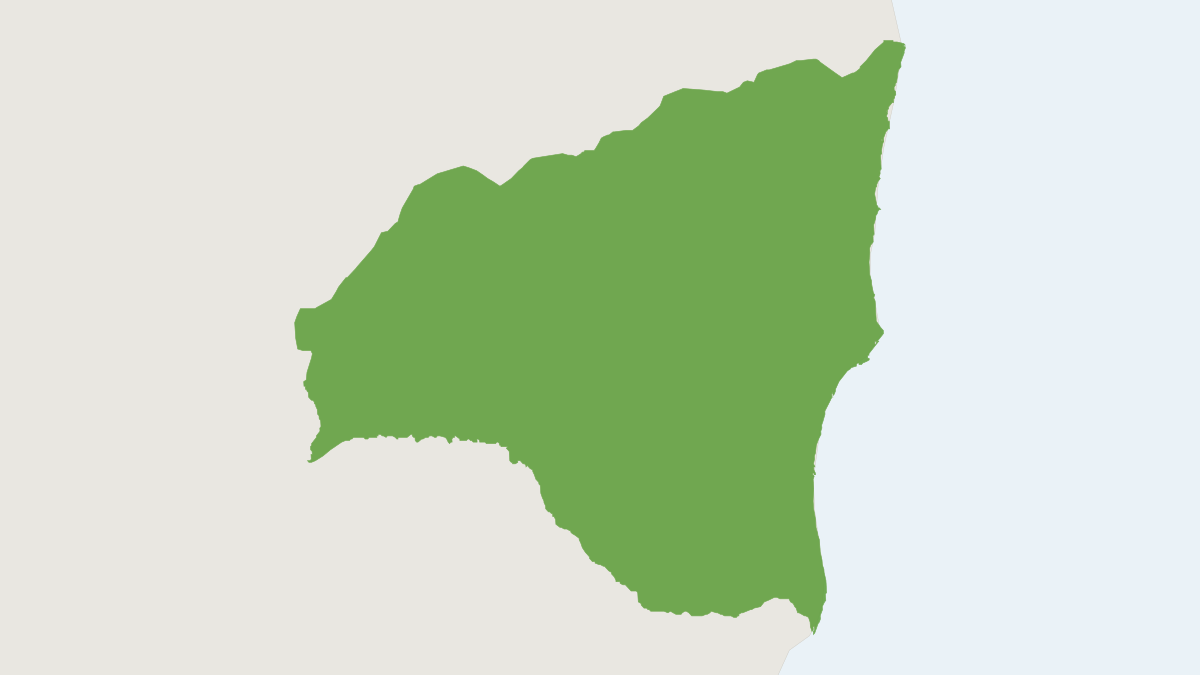 Range map of the Crested Capuchin (Sapajus robustus)